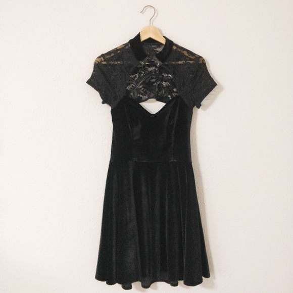 Blackmilk Dresses & Skirts - Black Milk Black Lace Velvet Dress